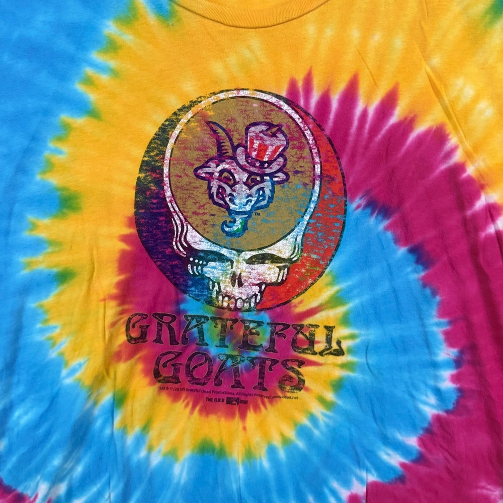 Grateful Dead Grateful Goats Tie Dye Shirt Mens 2XL The Victory 2018 Stealie - Picture 3 of 8